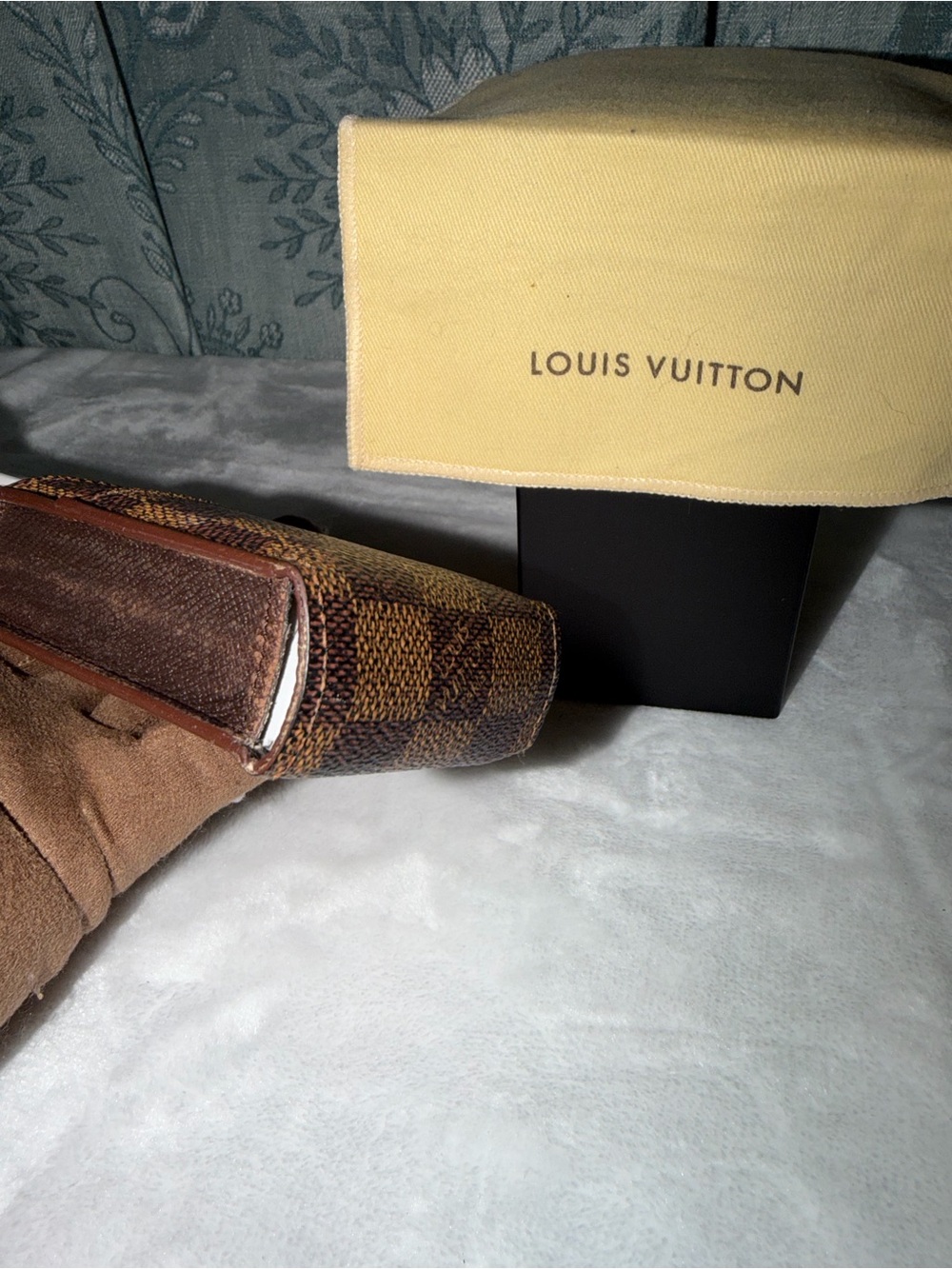 Louis Vuitton Damier Ebene cosmetic/cigarette box Case - Brown checkered design - Picture 7 of 10